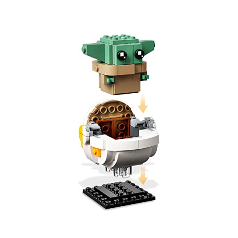 LEGO BrickHeadz Il Mandaloriano e Baby Yoda – Set da Collezione Star Wars