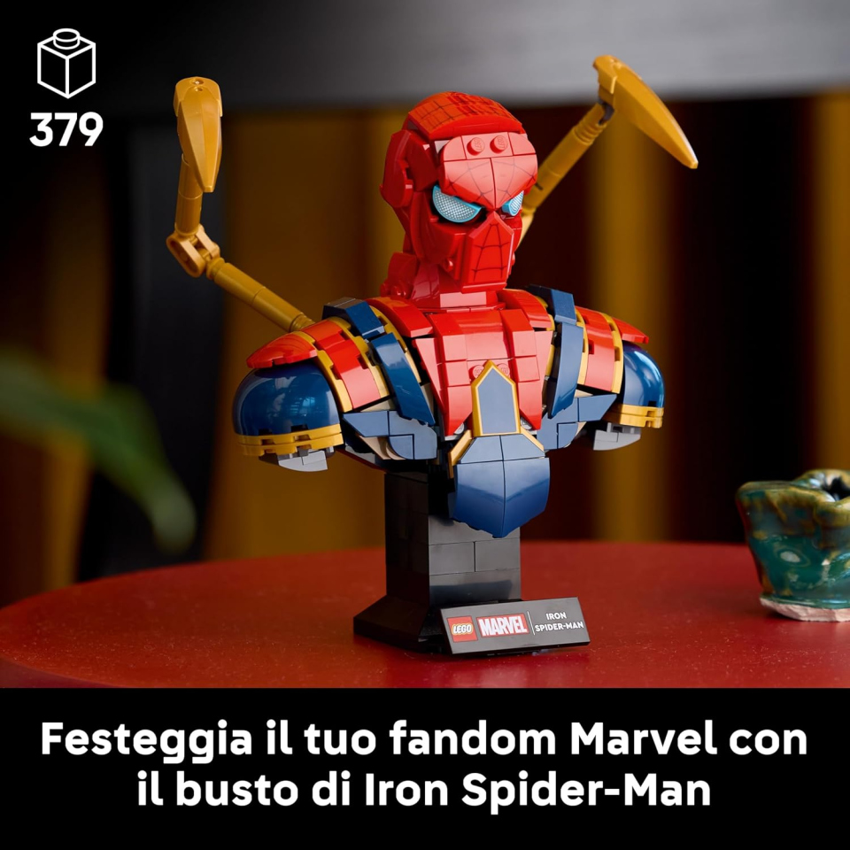 LEGO Marvel Busto Iron Spider-Man 76326 - Set da Collezione per Adulti