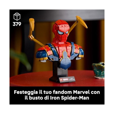 LEGO Marvel Busto Iron Spider-Man 76326 - Set da Collezione per Adulti