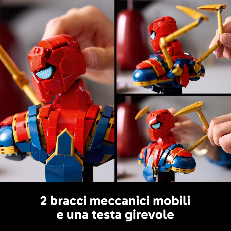 LEGO Marvel Busto Iron Spider-Man 76326 - Set da Collezione per Adulti