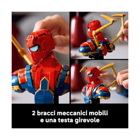 LEGO Marvel Busto Iron Spider-Man 76326 - Set da Collezione per Adulti