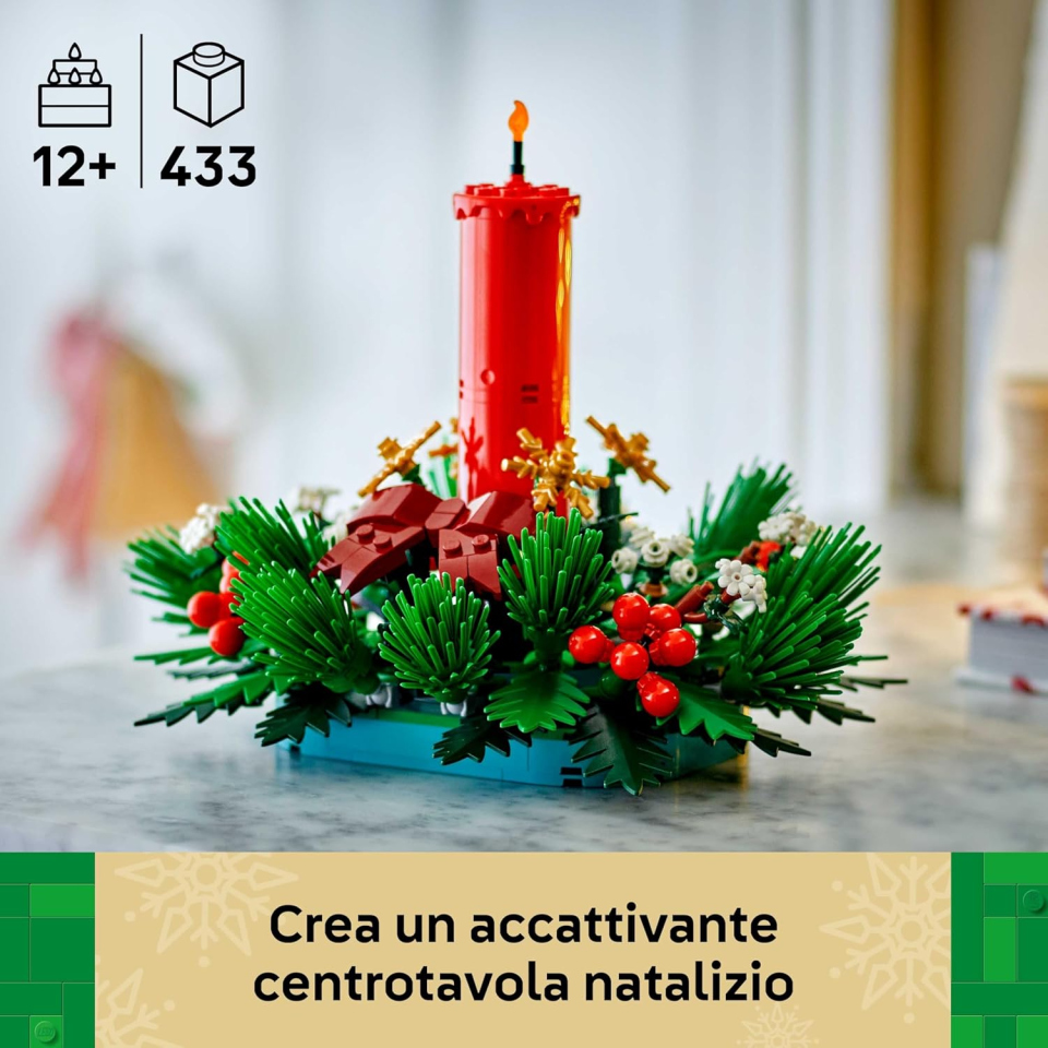 LEGO Botanicals Candela Natalizia Rossa 40743