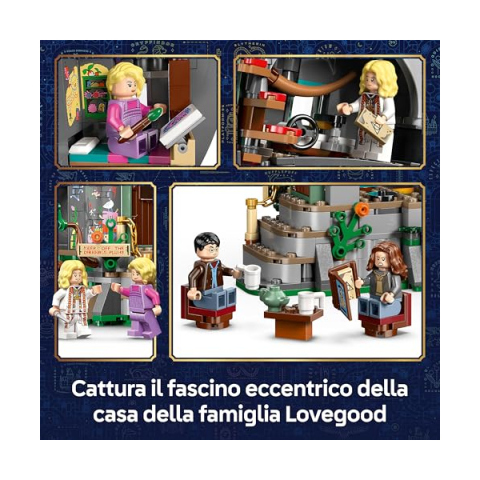 LEGO Harry Potter Casa di Luna Lovegood con Mattoncino Luminoso e 5 Minifigure