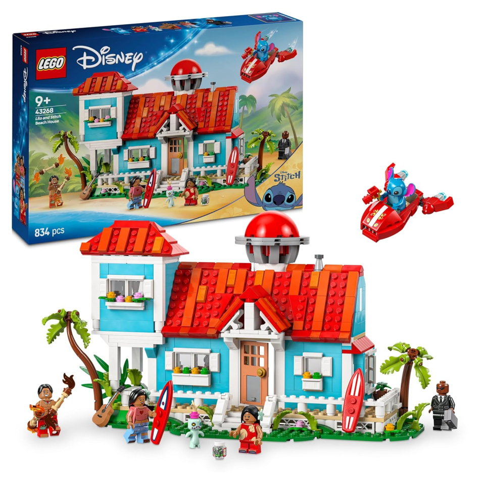 LEGO Disney Casa sulla Spiaggia di Lilo e Stitch con 5 Minifigure