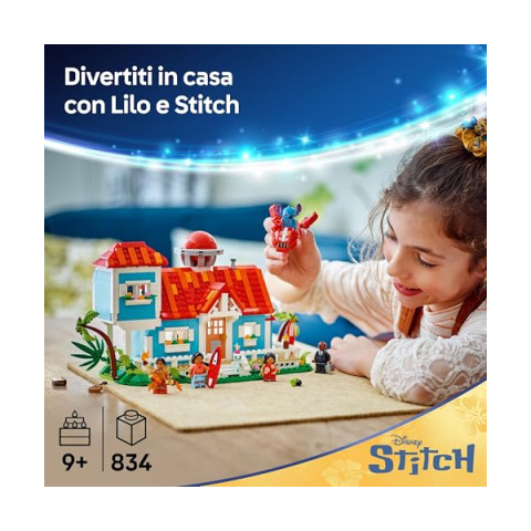LEGO Disney Casa sulla Spiaggia di Lilo e Stitch con 5 Minifigure
