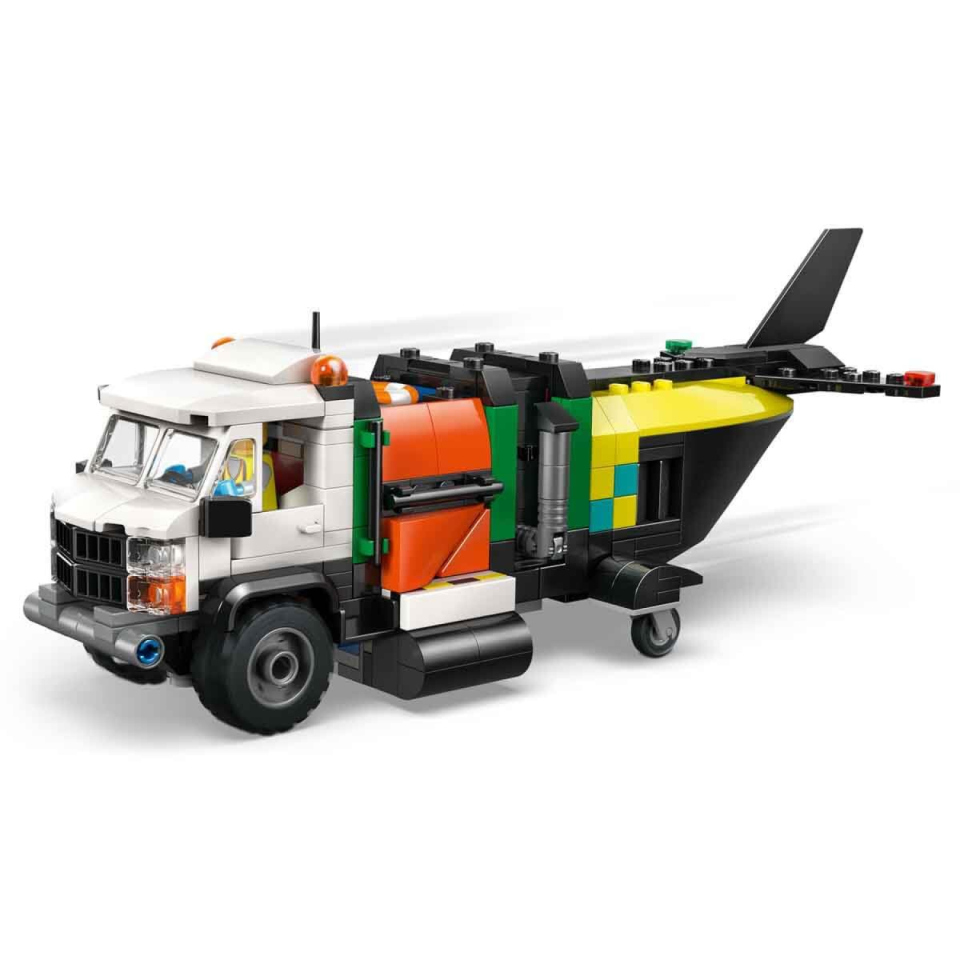 LEGO City 60505 – Set 3 in 1 Aereo, Camion e Hovercraft di Soccorso