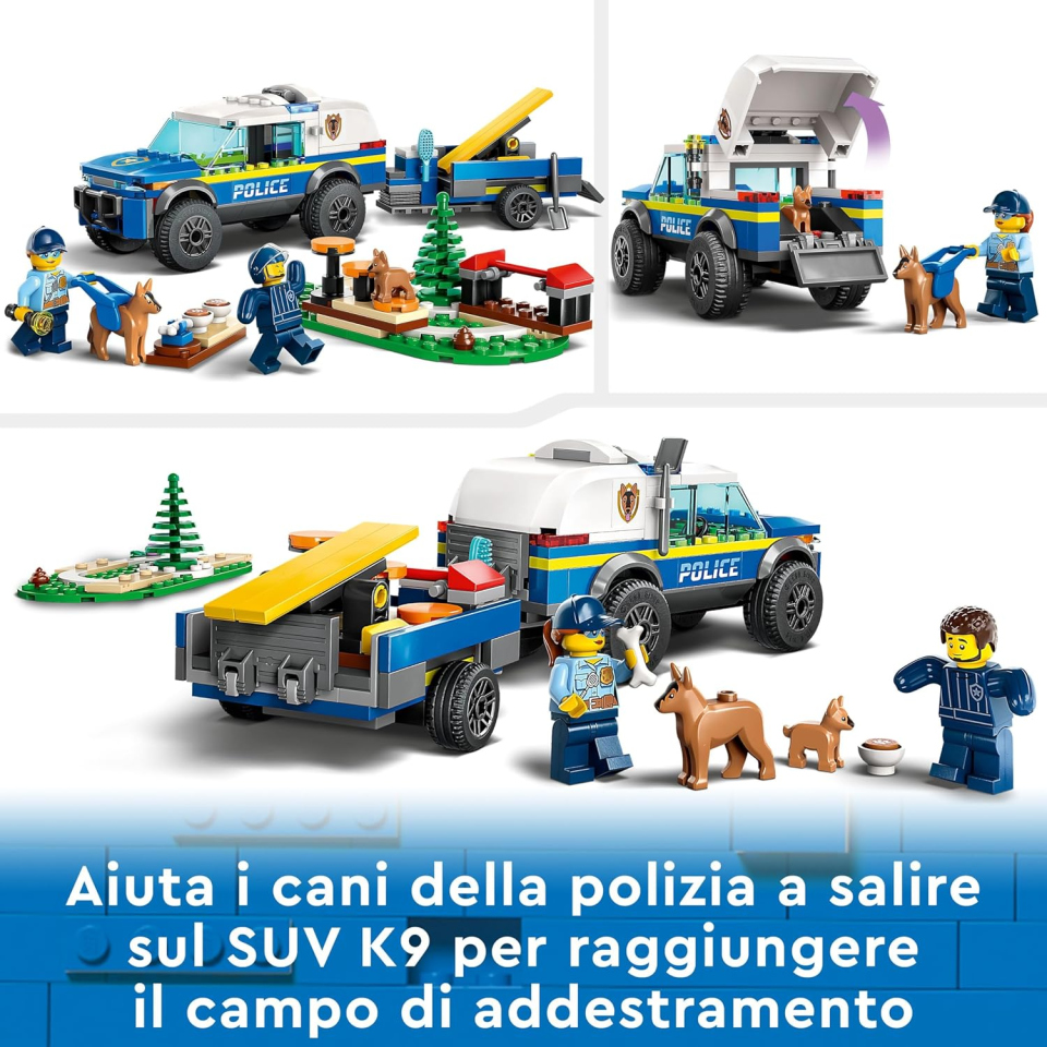 LEGO City Addestramento Cinofilo Mobile con SUV e Rimorchio