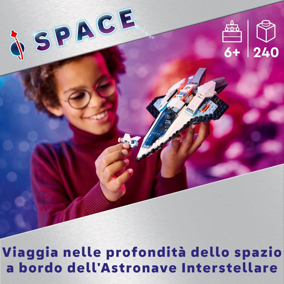 LEGO City Astronave Interstellare con Drone Robot e Minifigure