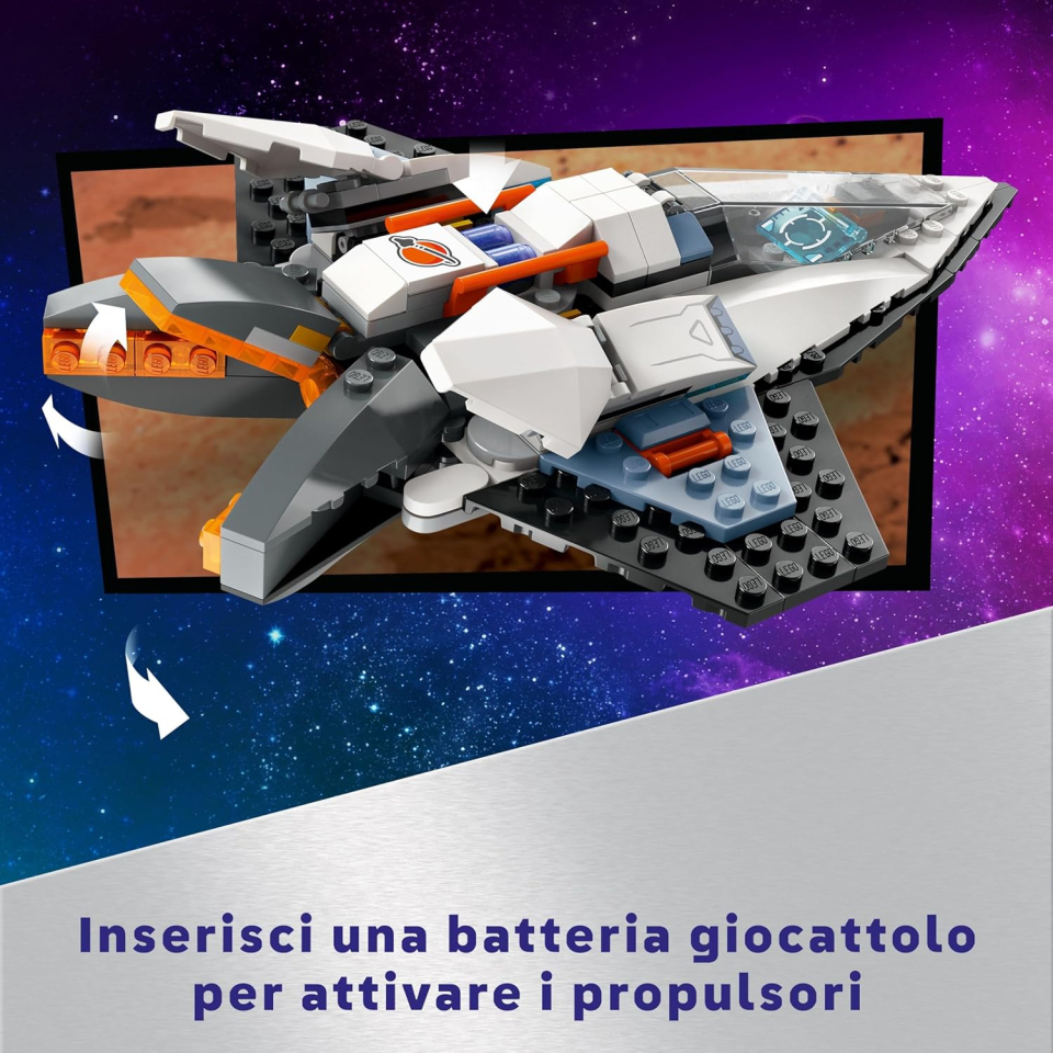 LEGO City Astronave Interstellare con Drone Robot e Minifigure