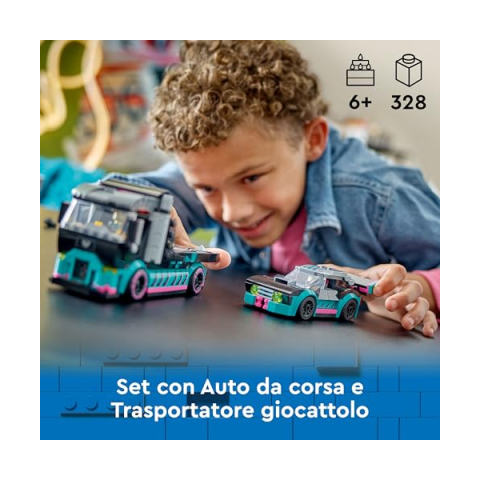 LEGO City Auto da Corsa e Camion Trasportatore 60406