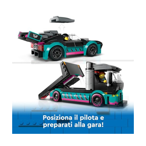 LEGO City Auto da Corsa e Camion Trasportatore 60406