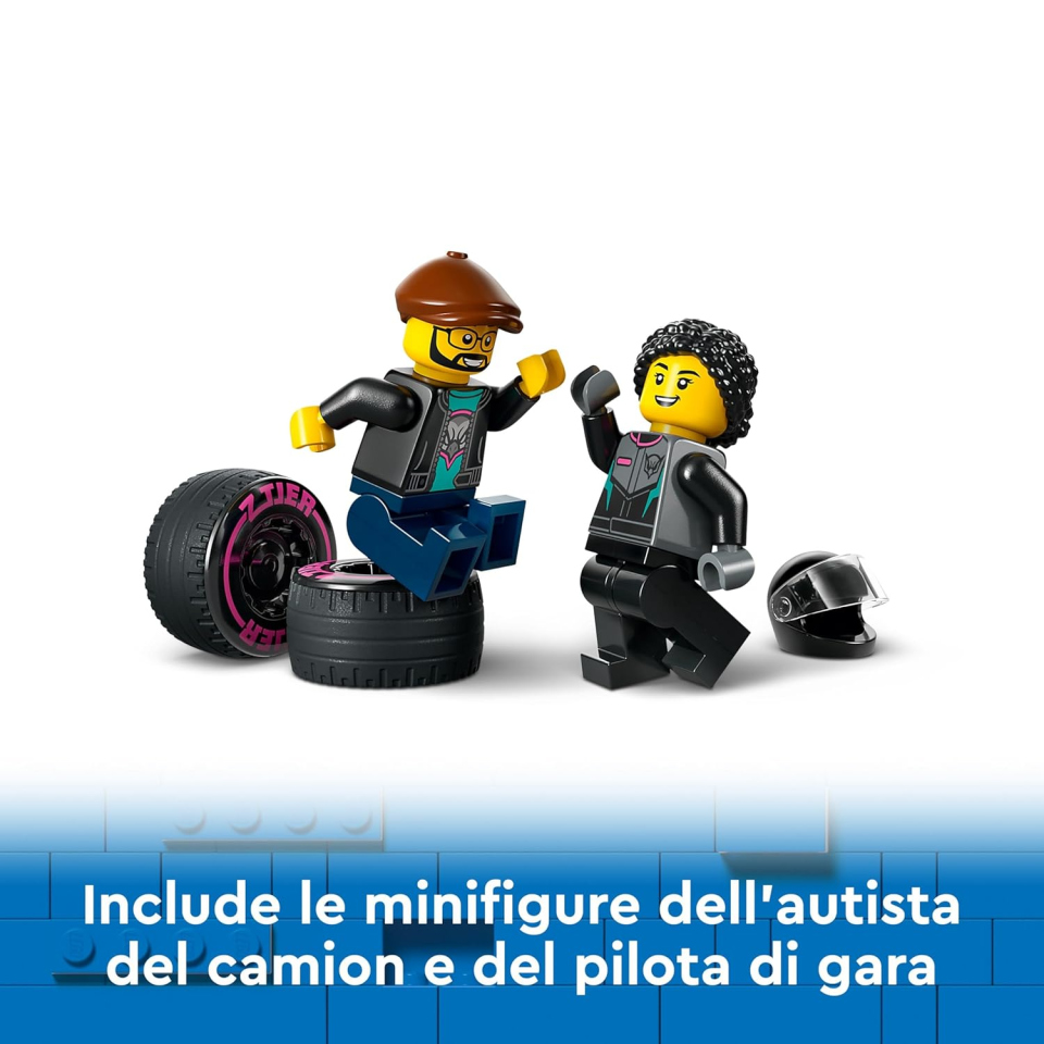 LEGO City Auto da Corsa e Camion Trasportatore 60406