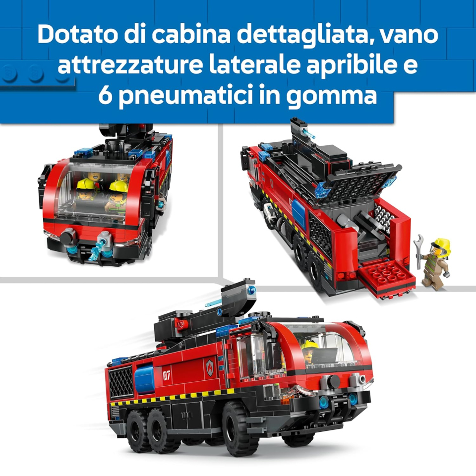 LEGO City Autopompa Aeroporto 60499 – Camion Pompieri Costruzioni
