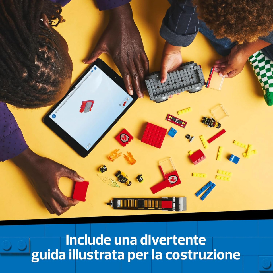 LEGO City Autopompa con Scala 60463 – Camion Pompieri per Bambini 4+