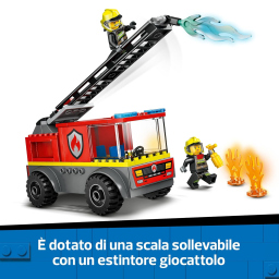 LEGO City Autopompa con Scala 60463 – Camion Pompieri per Bambini 4+