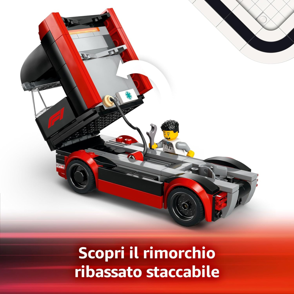 LEGO City Autotrasportatore F1 con Monoposto RB20 e AMR24 (60445)