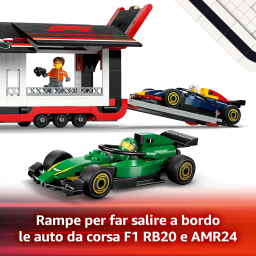 LEGO City Autotrasportatore F1 con Monoposto RB20 e AMR24 (60445)