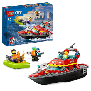LEGO City Barca Antincendio dei Vigili del Fuoco con Gommone