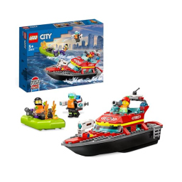LEGO City Barca Antincendio dei Vigili del Fuoco con Gommone