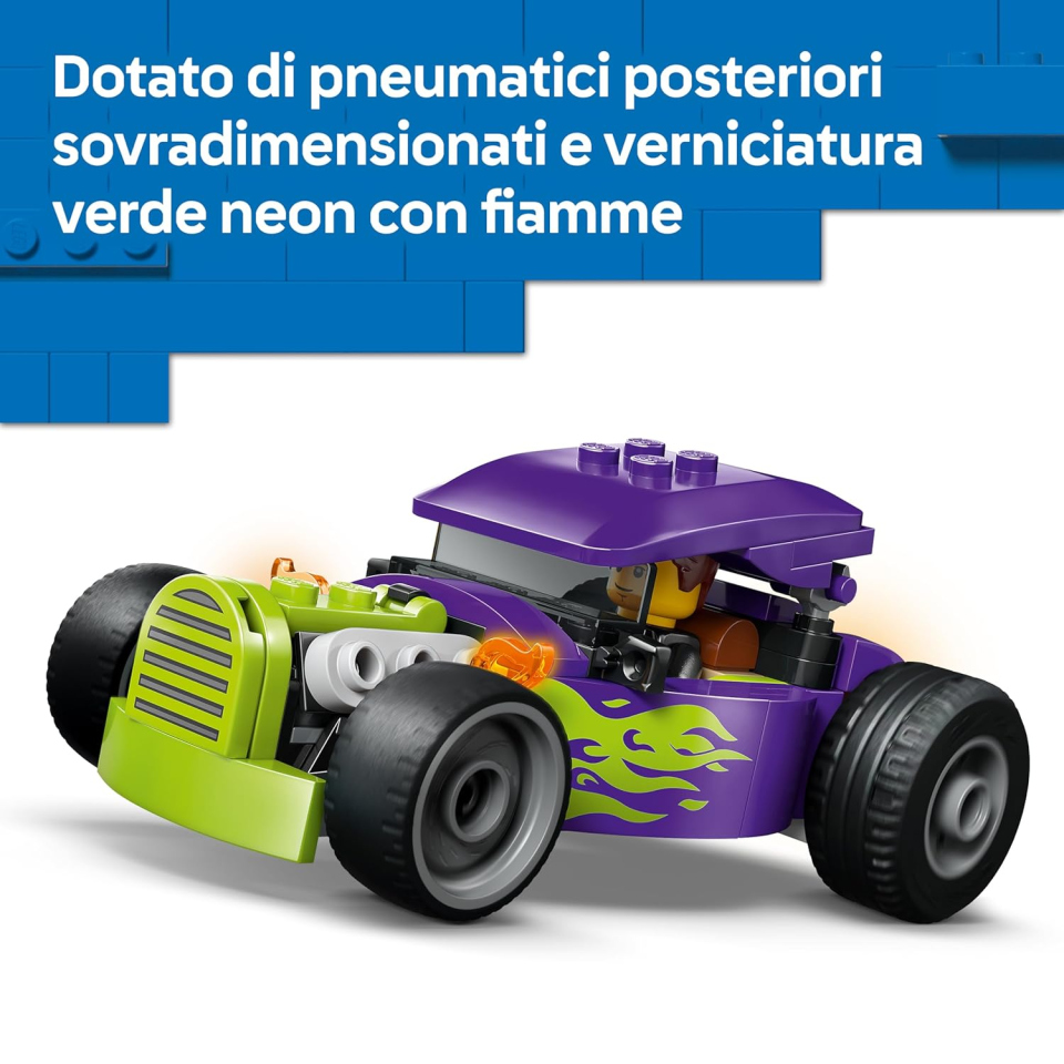 LEGO City Bolide – Set costruzioni auto da corsa con pilota