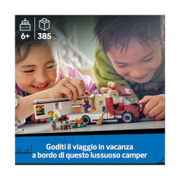 LEGO City Camper Van delle Vacanze – Set da Costruire con 3 Minifigure