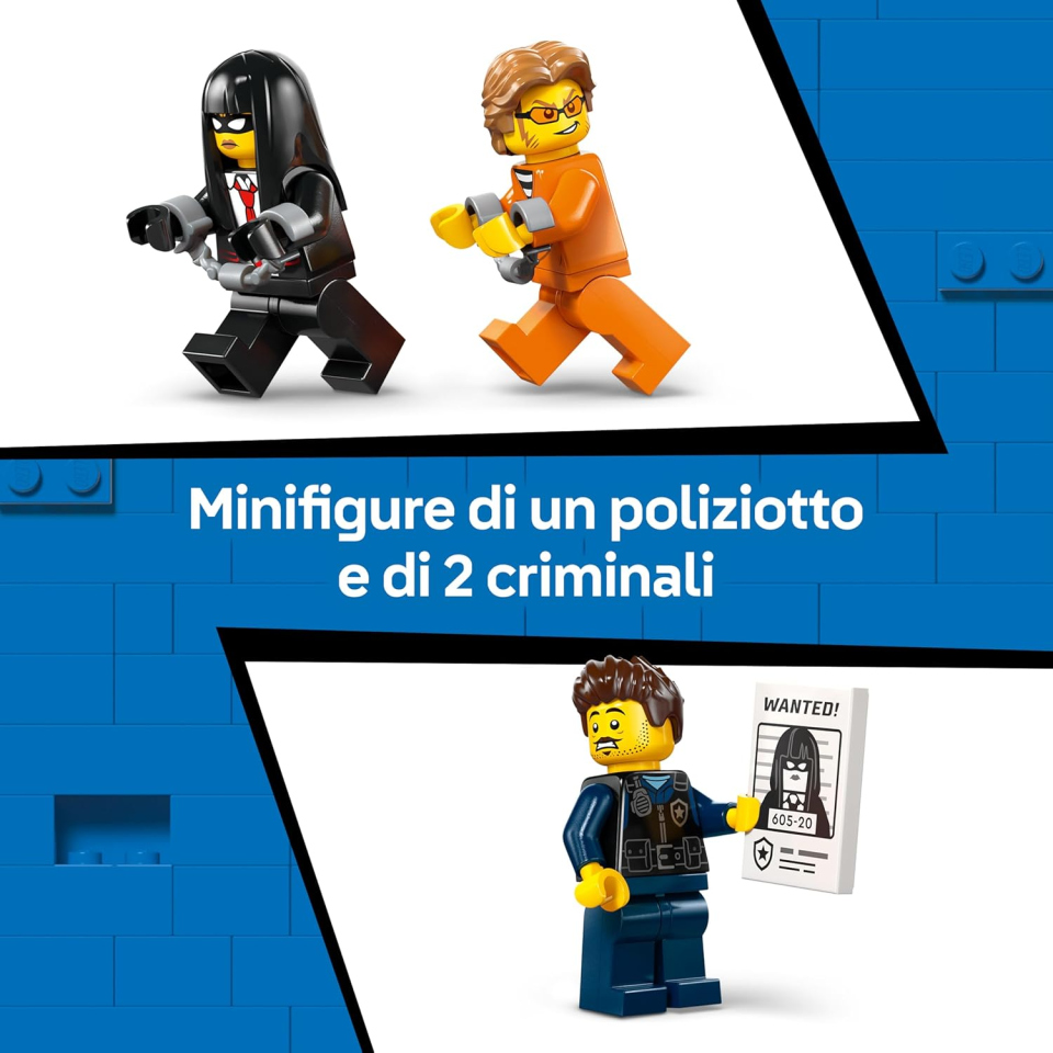 LEGO City Cellulare della Polizia 60479 – Camion con Cella e Moto