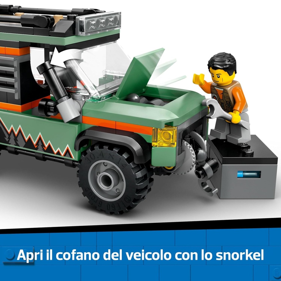 LEGO City Fuoristrada 4x4 di Montagna con Minifigure