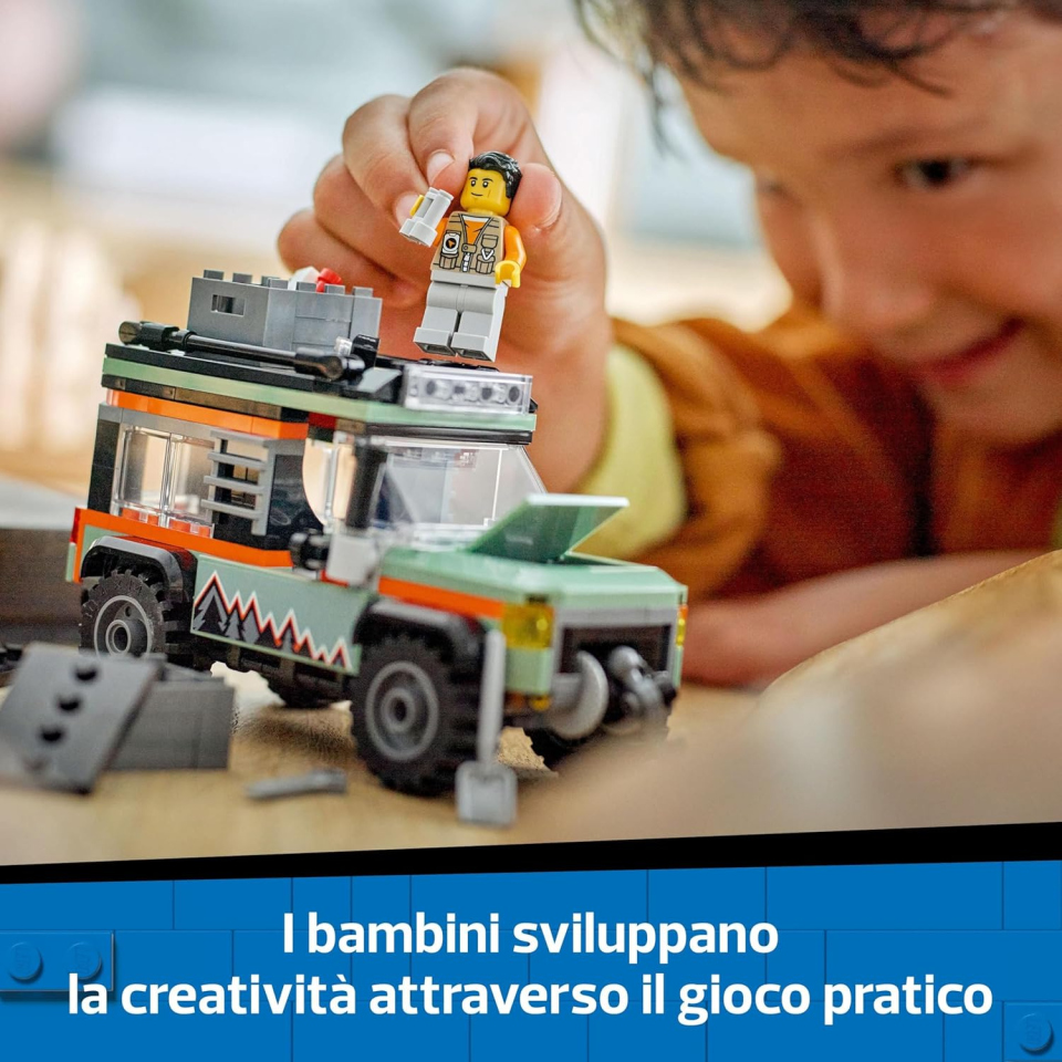 LEGO City Fuoristrada 4x4 di Montagna con Minifigure