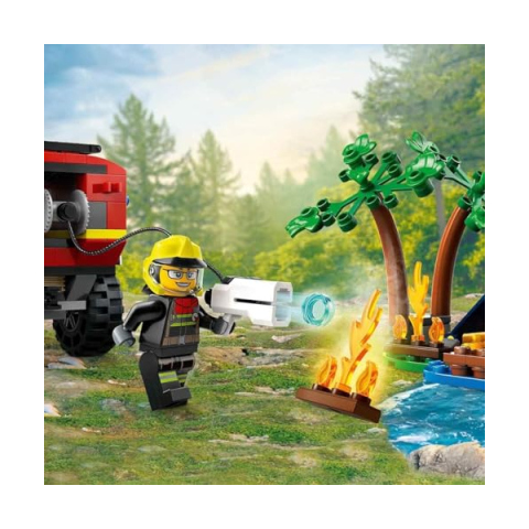 LEGO City Fuoristrada Antincendio con Gommone di Salvataggio