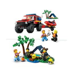 LEGO City Fuoristrada Antincendio con Gommone di Salvataggio