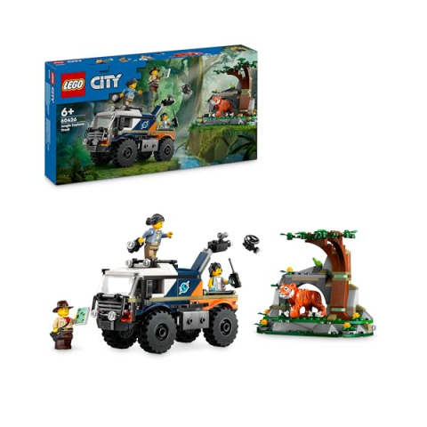 LEGO City Fuoristrada Esploratore della Giungla con Tigre e Grotta