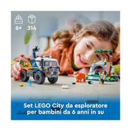 LEGO City Fuoristrada Esploratore della Giungla con Tigre e Grotta