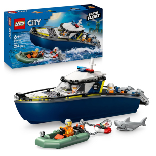 LEGO City Inseguimento Motoscafo Polizia con Squalo – Set 60456