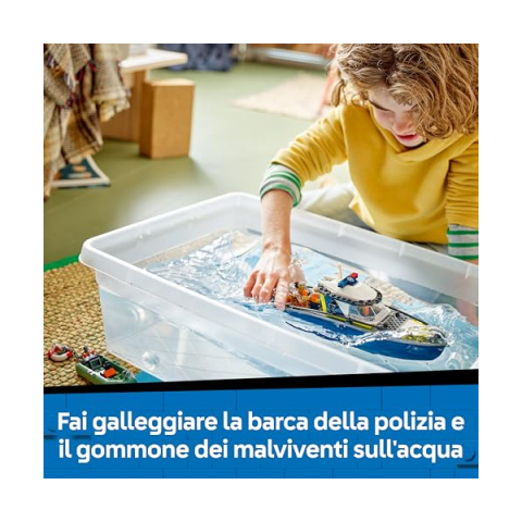 LEGO City Inseguimento Motoscafo Polizia con Squalo – Set 60456