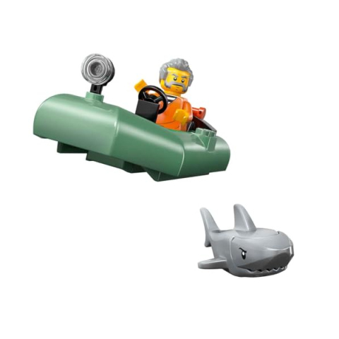 LEGO City Inseguimento Motoscafo Polizia con Squalo – Set 60456