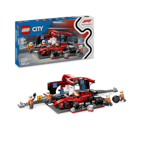 LEGO City Pit Stop Ferrari F1 con Monoposto e Meccanici
