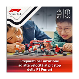 LEGO City Pit Stop Ferrari F1 con Monoposto e Meccanici