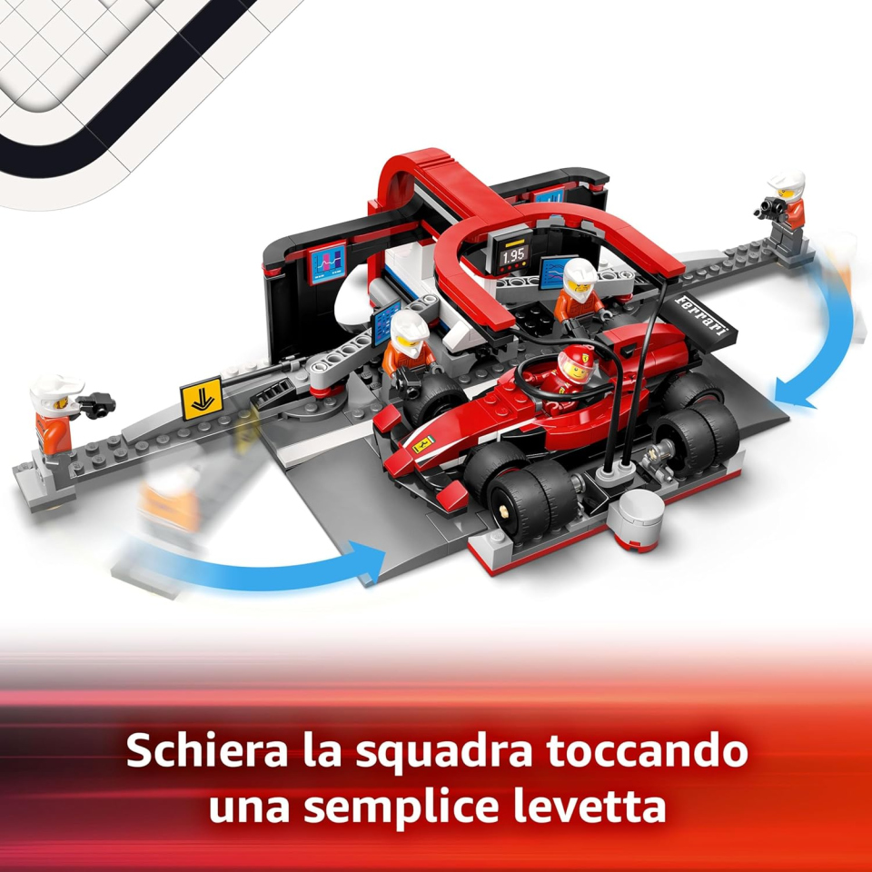 LEGO City Pit Stop Ferrari F1 con Monoposto e Meccanici