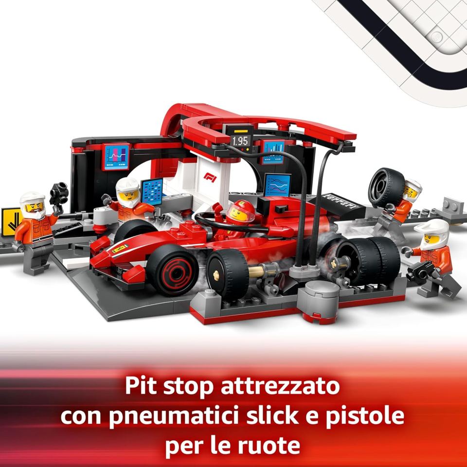 LEGO City Pit Stop Ferrari F1 con Monoposto e Meccanici