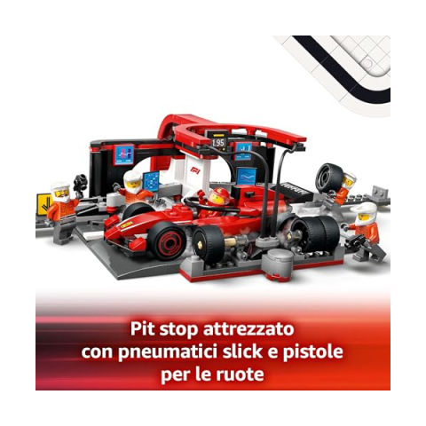 LEGO City Pit Stop Ferrari F1 con Monoposto e Meccanici