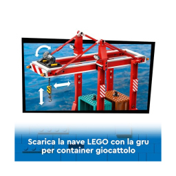 LEGO City Porto e Nave Merci con Gru e 8 Minifigure (60422)