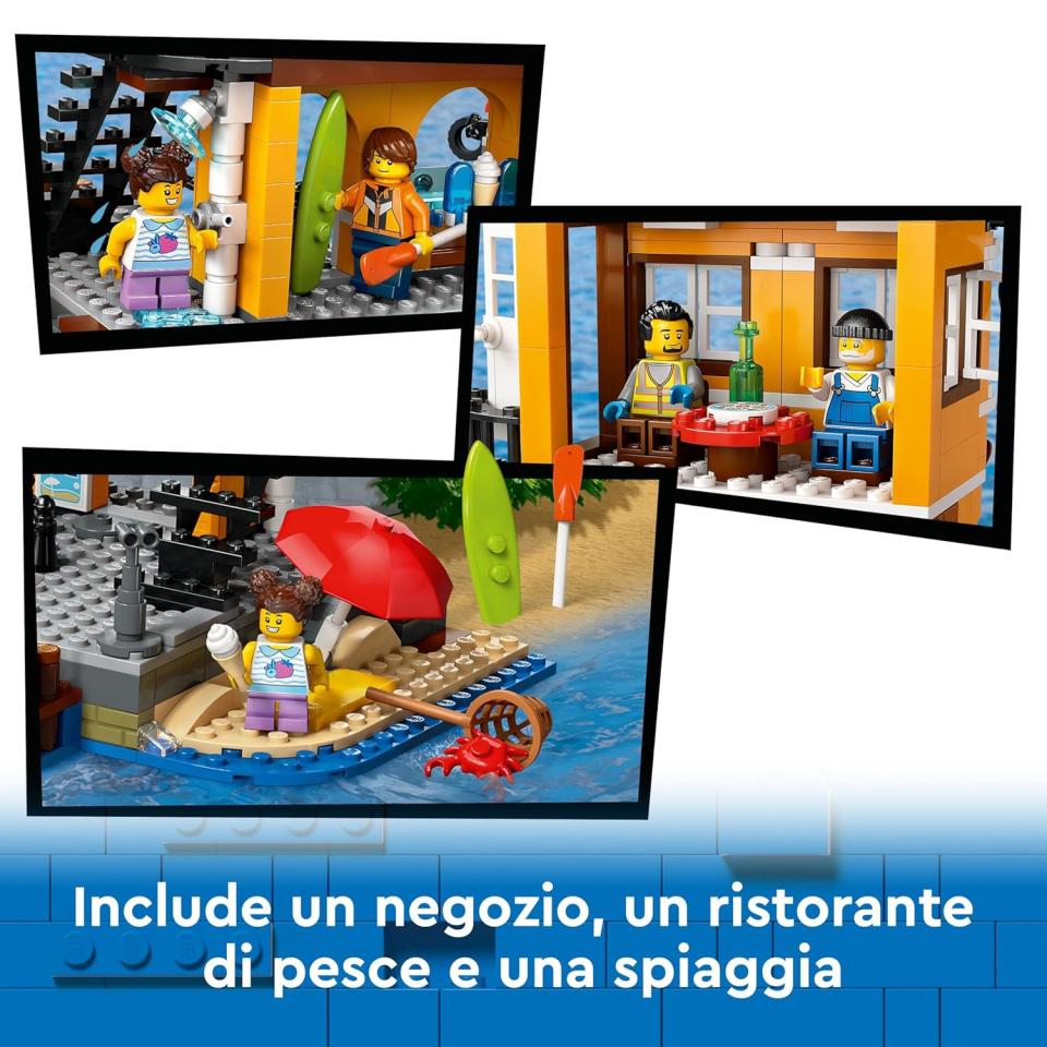 LEGO City Porto e Nave Merci con Gru e 8 Minifigure (60422)