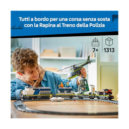 LEGO City Rapina al Treno della Polizia – Set con Treno Telecomandato 60508