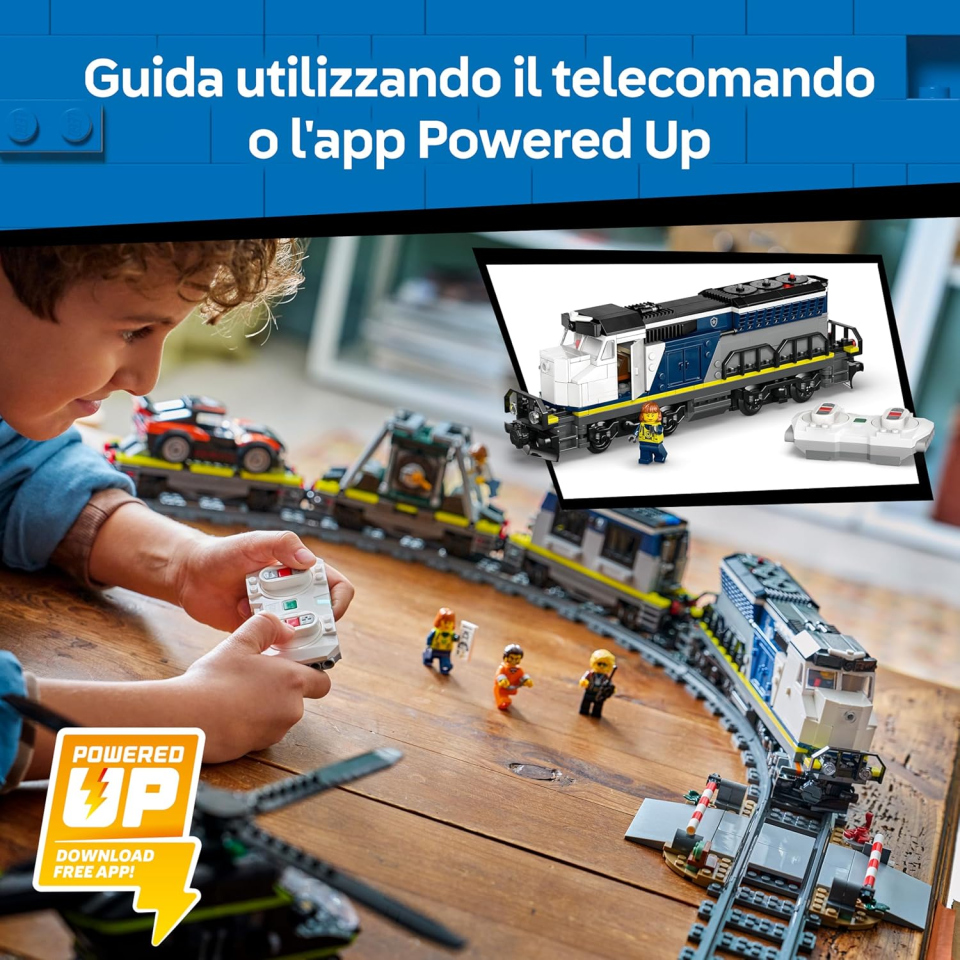 LEGO City Rapina al Treno della Polizia – Set con Treno Telecomandato 60508
