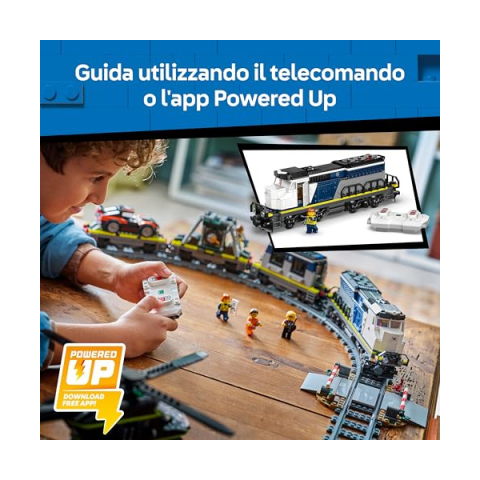 LEGO City Rapina al Treno della Polizia – Set con Treno Telecomandato 60508