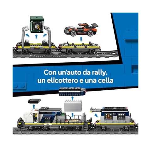 LEGO City Rapina al Treno della Polizia – Set con Treno Telecomandato 60508