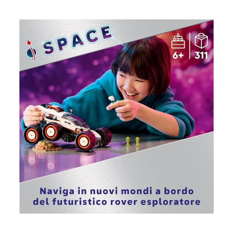 LEGO City Rover Esploratore Spaziale con Alieni e Robot