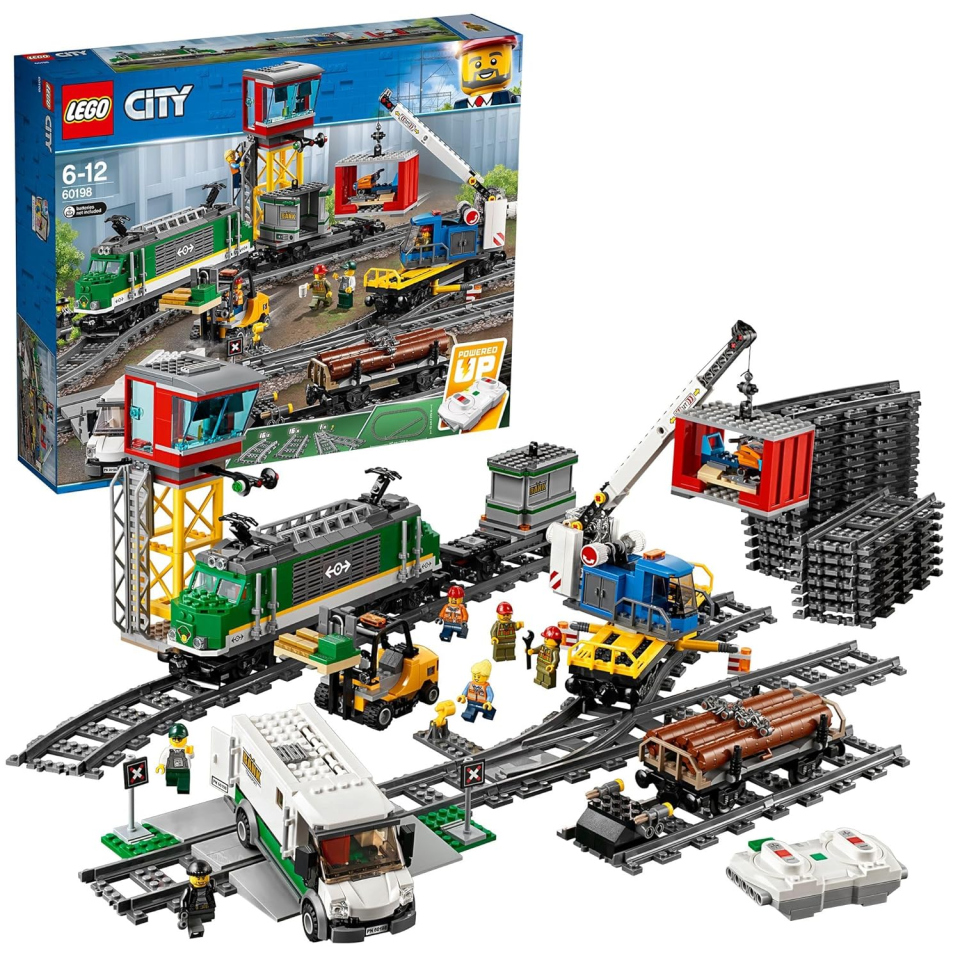 LEGO City Treno Merci Telecomandato con Binari e 6 Minifigure