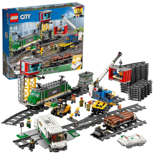 LEGO City Treno Merci Telecomandato con Binari e 6 Minifigure