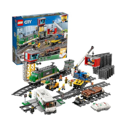 LEGO City Treno Merci Telecomandato con Binari e 6 Minifigure
